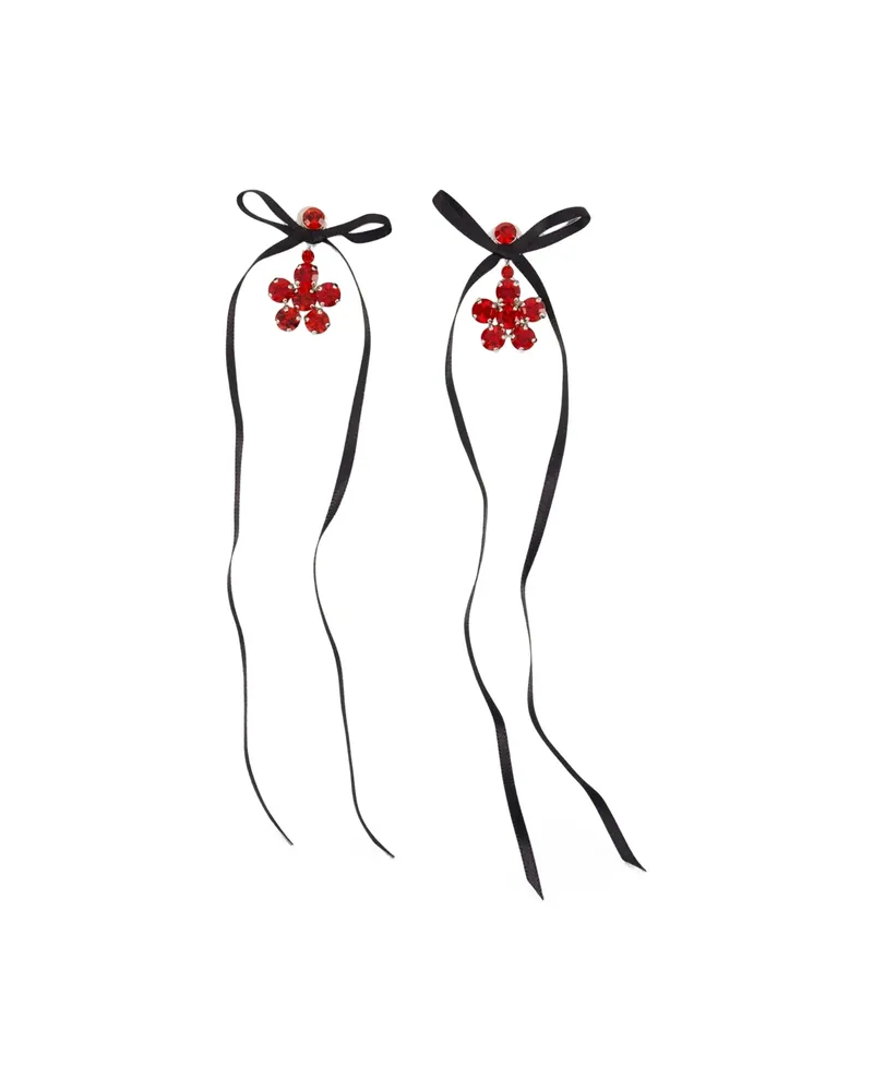 Simone Rocha Daisy Bow Earrings Silver