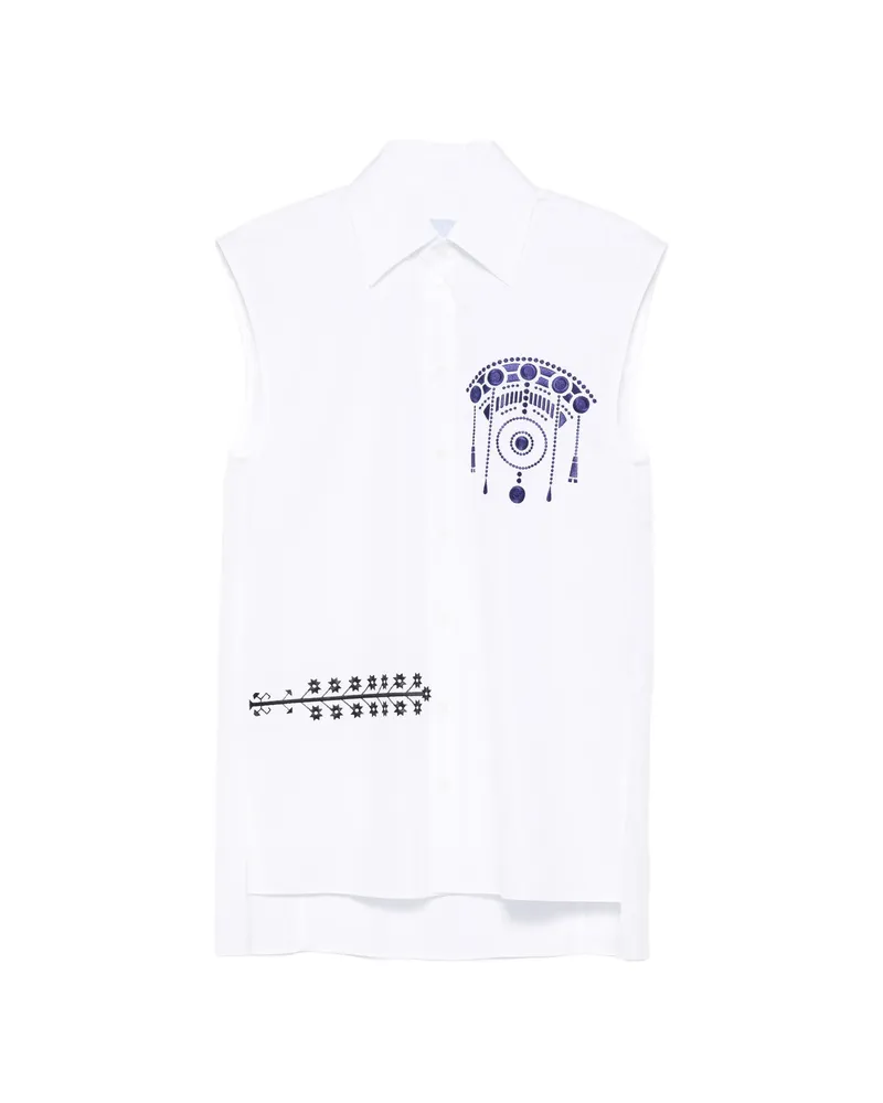 Seafarer Printed Sleeveless Top White