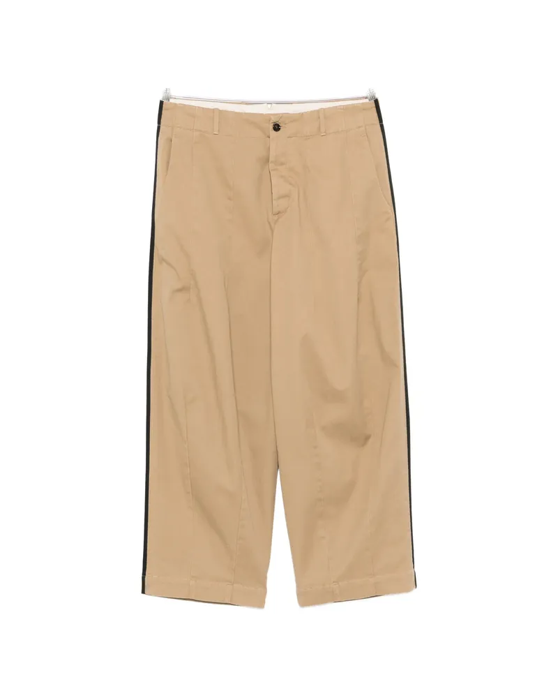 nine:inthe:morning Damiano Squad Side-stripe Trousers Neutrals