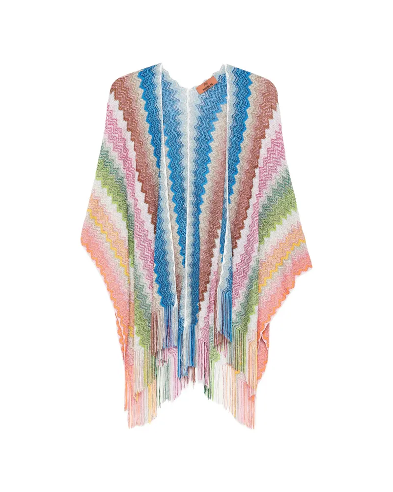 Missoni Chevron Fringed Jacket Blue