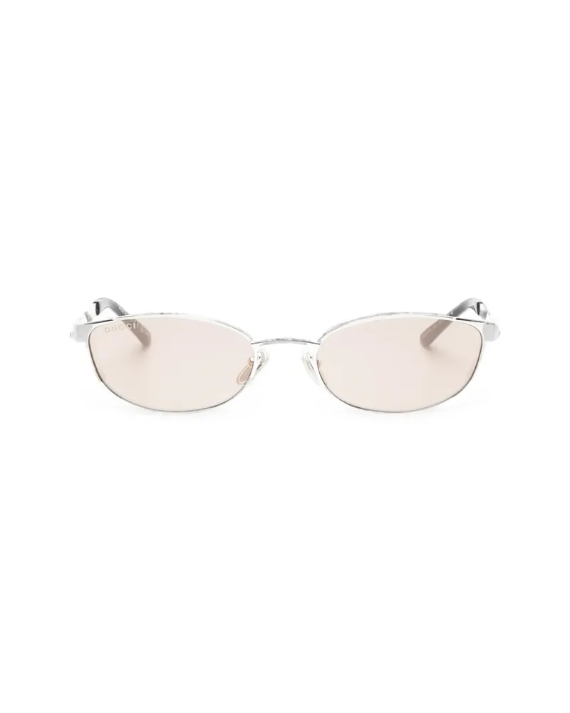 Gucci Interlocking G Oval-frame Sunglasses Silver