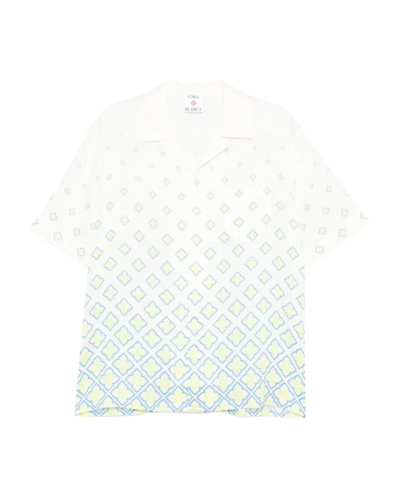 Casablanca Paris Monogram Short-sleeve Shirt White