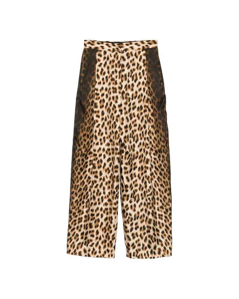 SPORTMAX Spxoblo Animal-print Trousers Neutrals