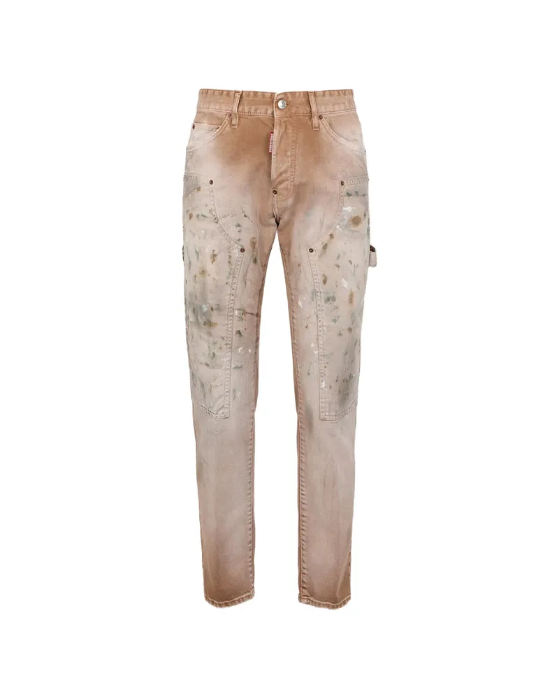 Dsquared2 Mushroom Field Teddy Carpenter Jeans Neutrals