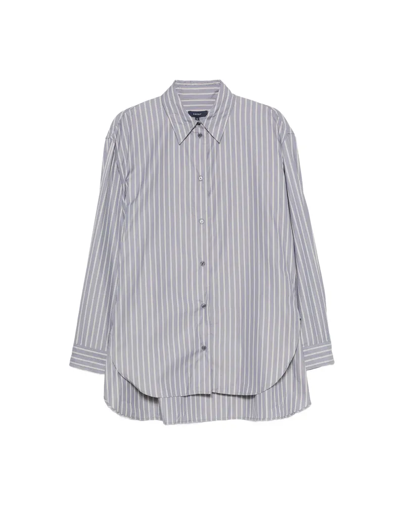 Soeur Vertical-stripe Long-sleeve Shirt Blue