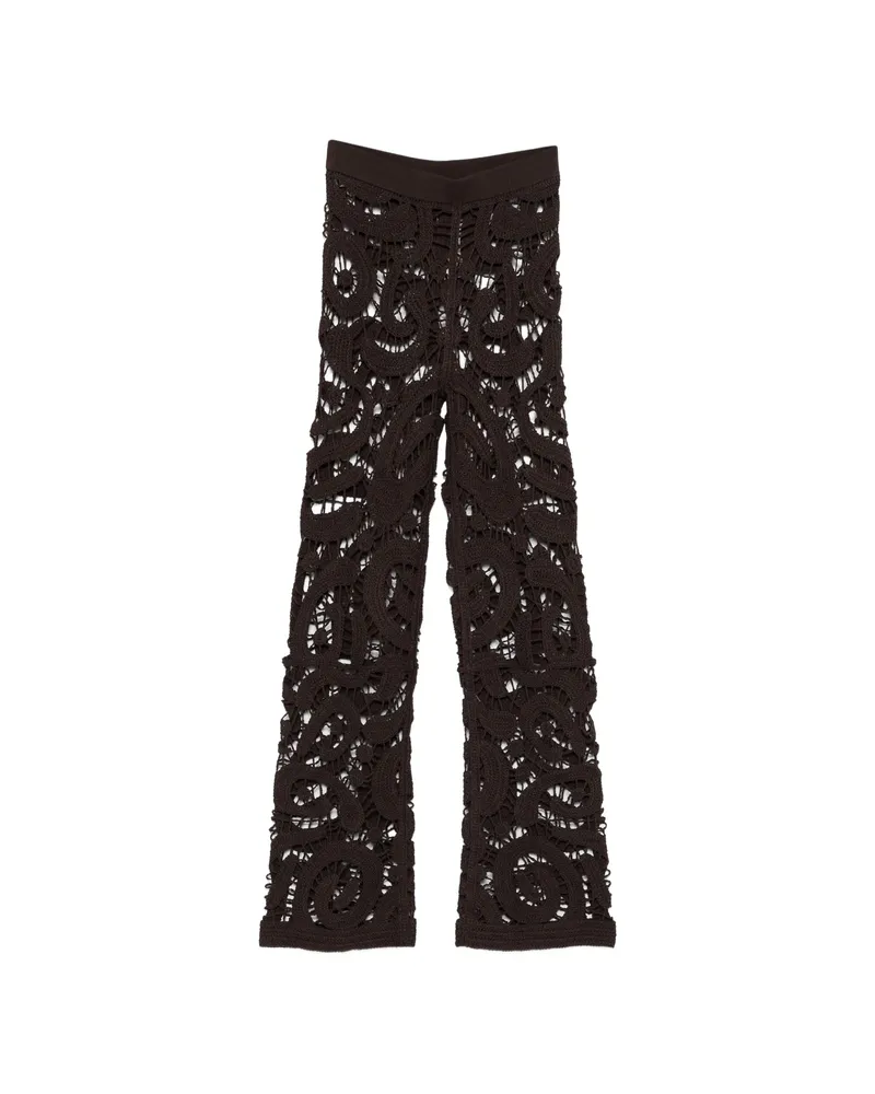 Pinko Crochet Trousers Brown