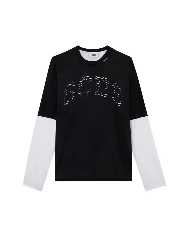 GCDS Logo-lettering Oversized T-shirt Black