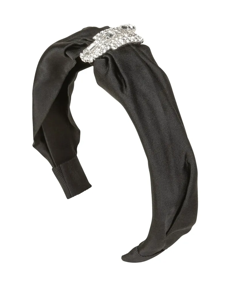 Jennifer Behr Katalina Embellished Headband Black