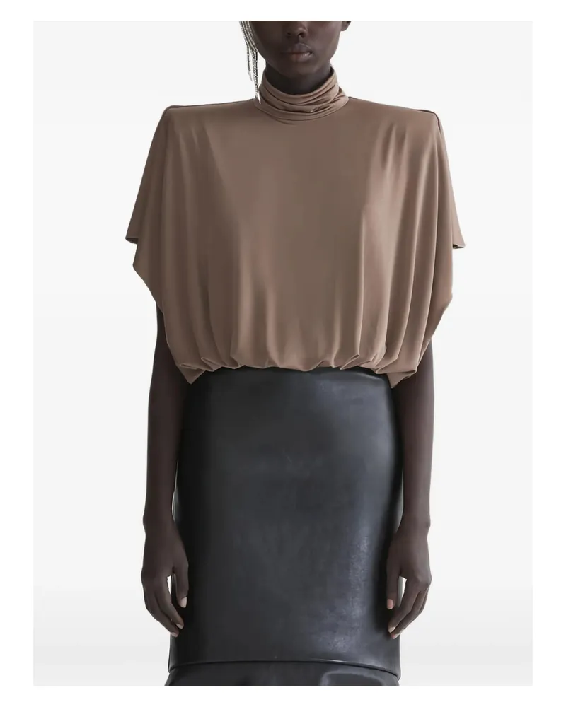 Thierry Mugler Drapped Bodysuit Black