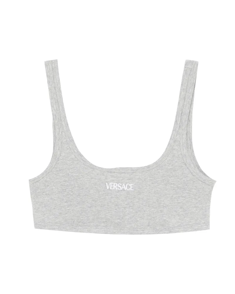 Versace Ribbed Bra Grey