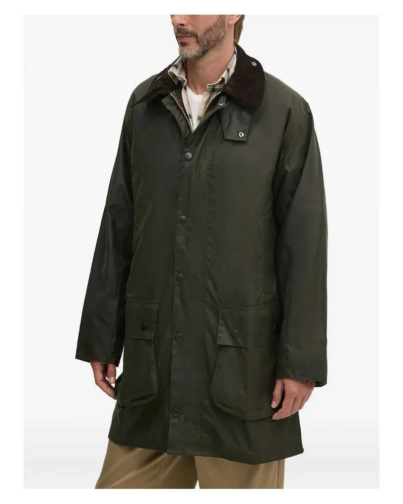 Barbour Corduroy-collar Coat Green