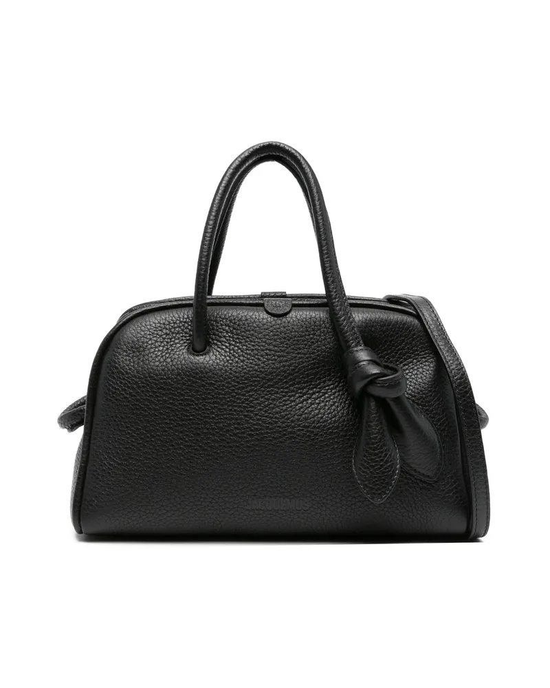 Jacquemus Small The Turismo Leather Tote Bag Black