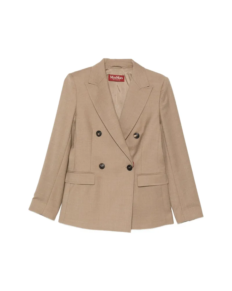 Max Mara Double-breasted Peak-lapels Jacket Neutrals