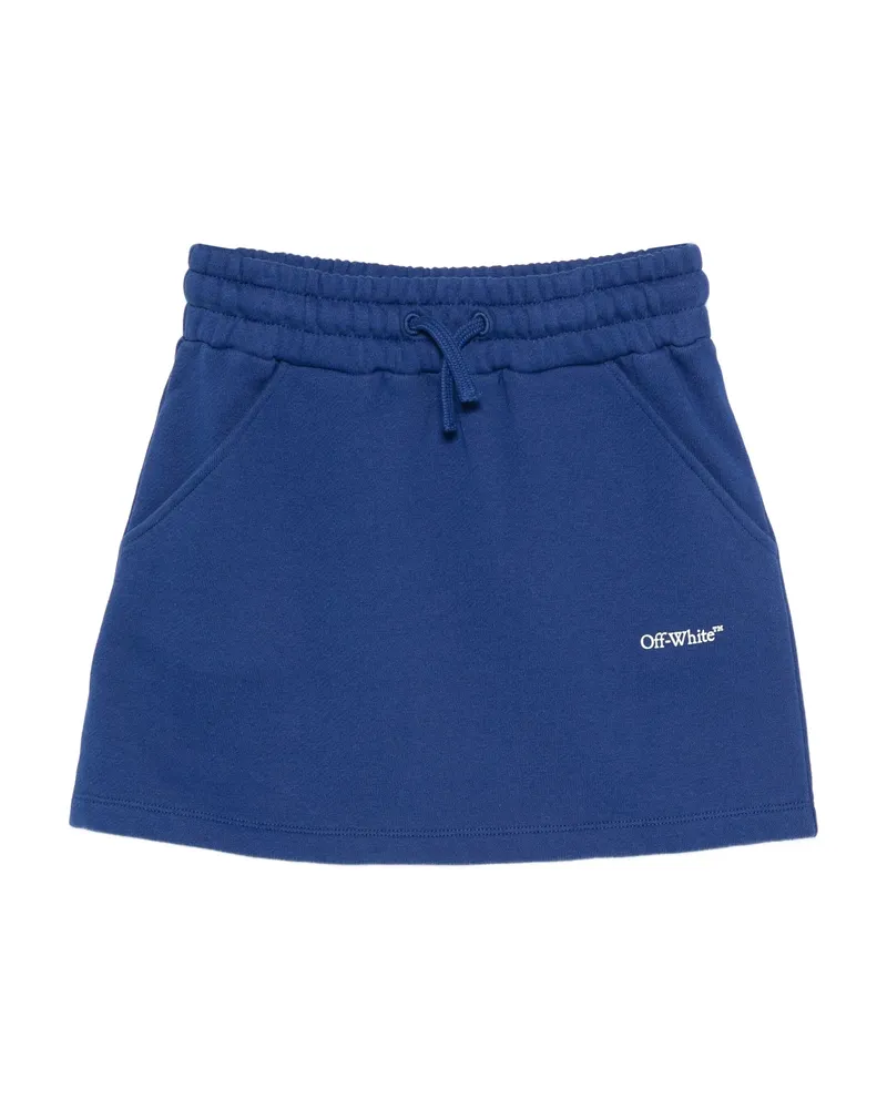 OFF-WHITE Drawstring Mini Skirt Blue