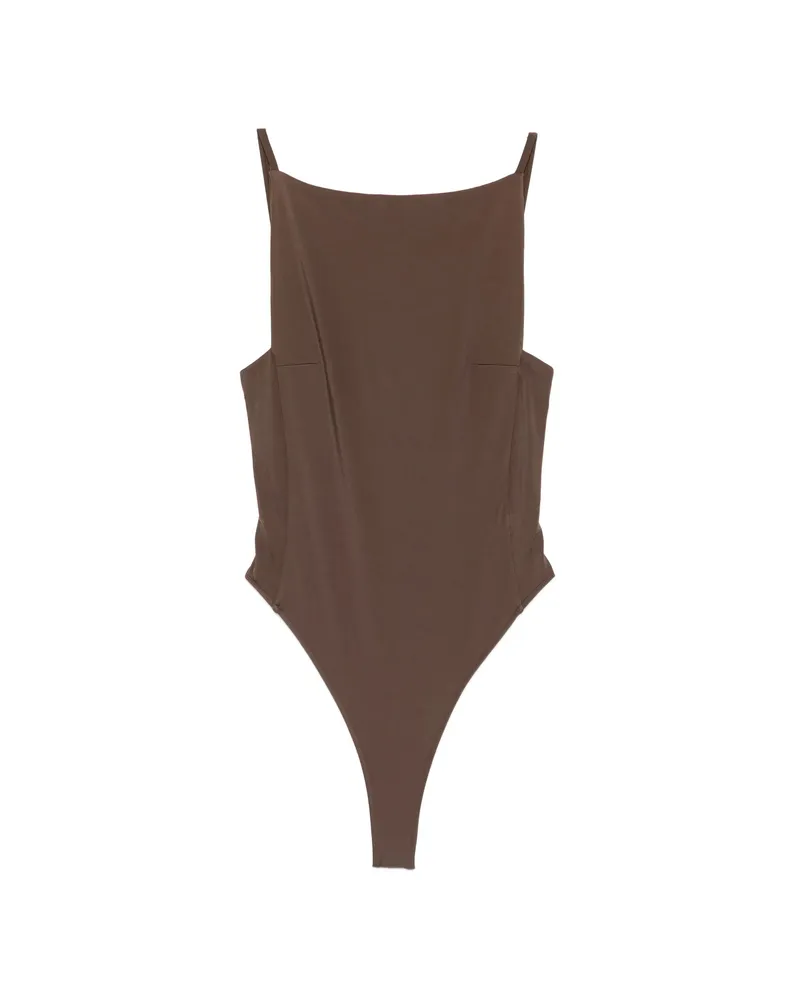 Jacquemus Open-back Swimsuit Brown