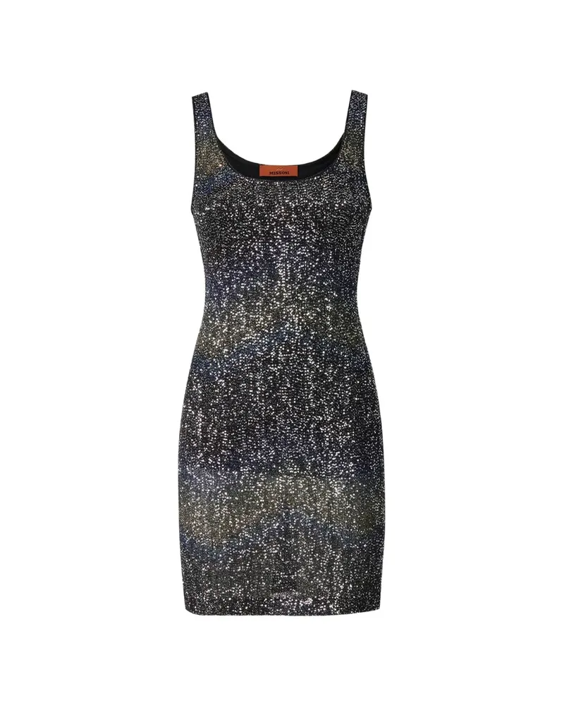 Missoni Sequin-embellished Zig-zag Mini Dress Black