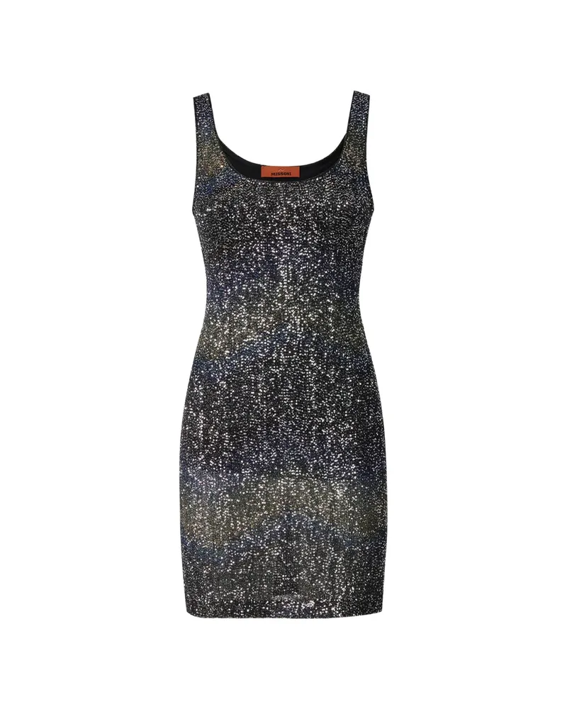 Missoni Sequin-embellished Zig-zag Mini Dress Black
