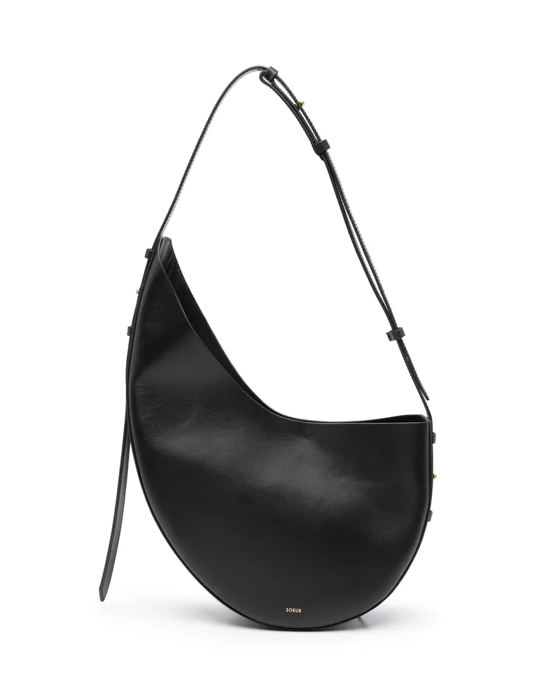 Soeur Winona Asymmetric Cross Body Bag Black