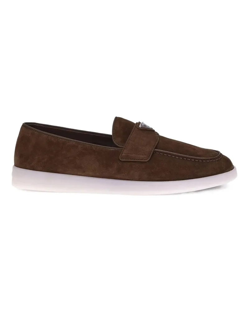 Prada Suede Loafers Brown