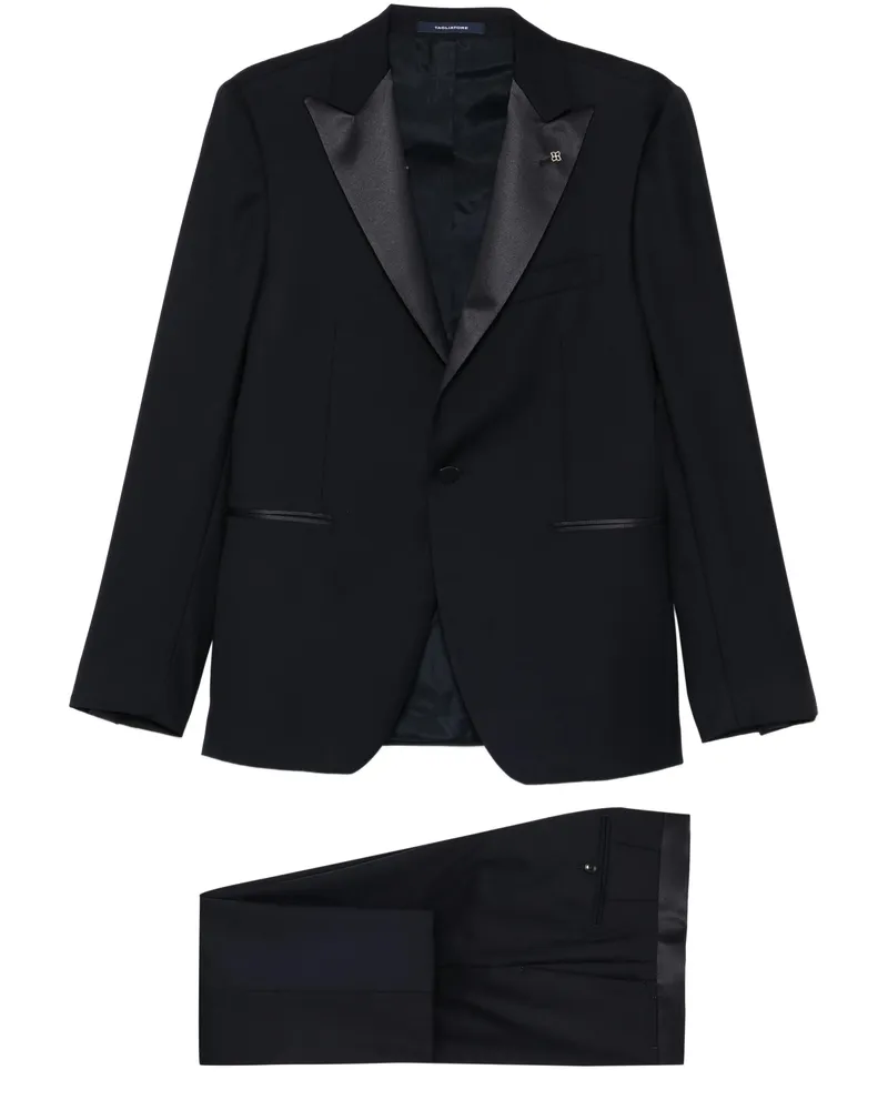 Tagliatore Satin-trim Suit Black
