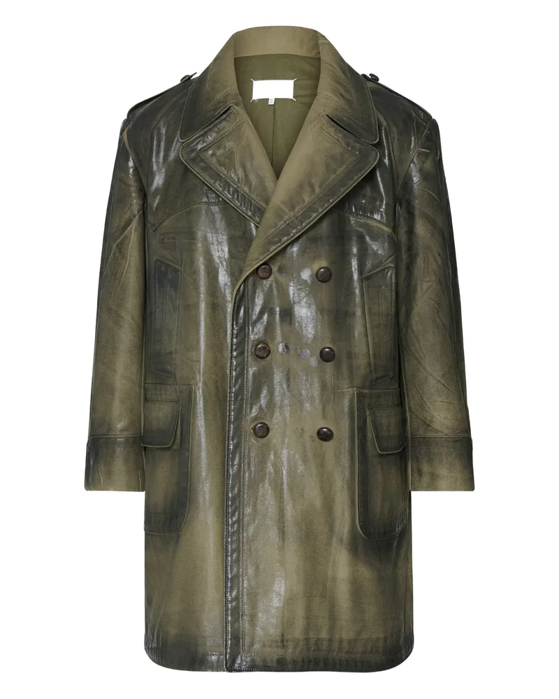 Maison Margiela Double-breasted Coat Green