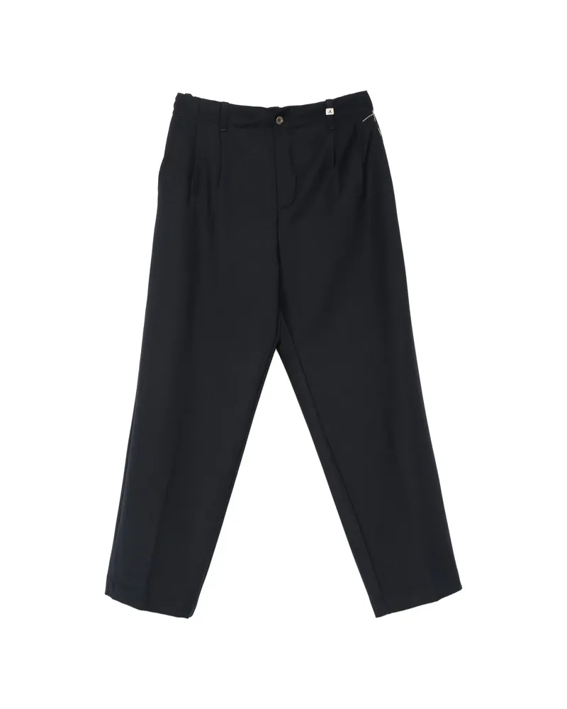 MYTHS Pleated-front Wide-leg Trousers Blue