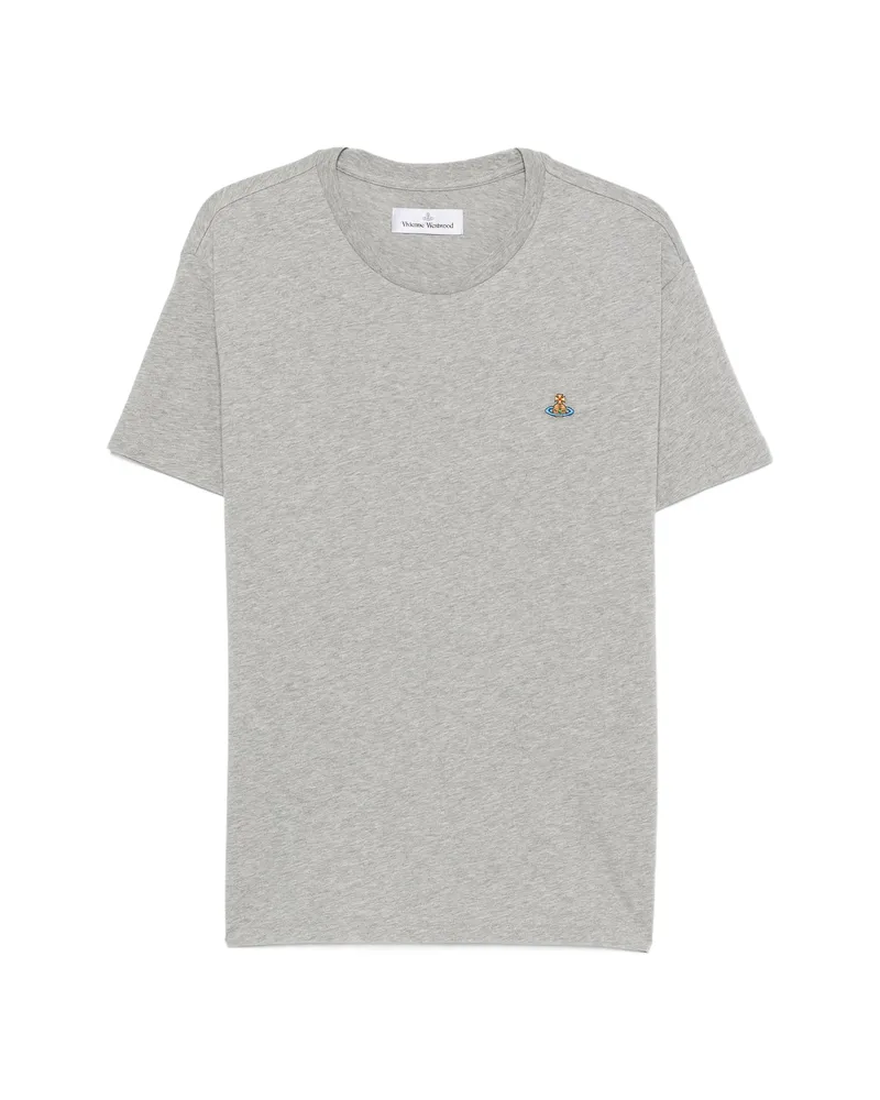 Vivienne Westwood Orb-embroidered T-shirt Grey