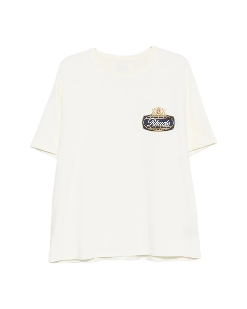 RHUDE Graphic-print Short-sleeve T-shirt Neutrals