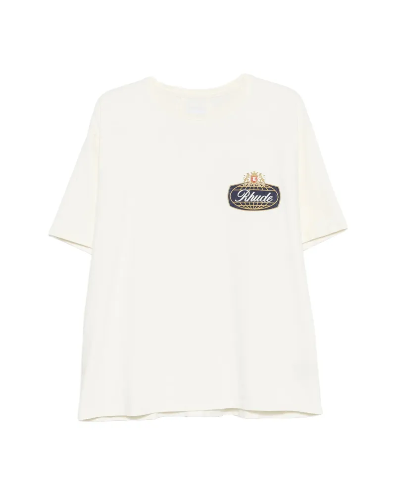 RHUDE Graphic-print Short-sleeve T-shirt Neutrals