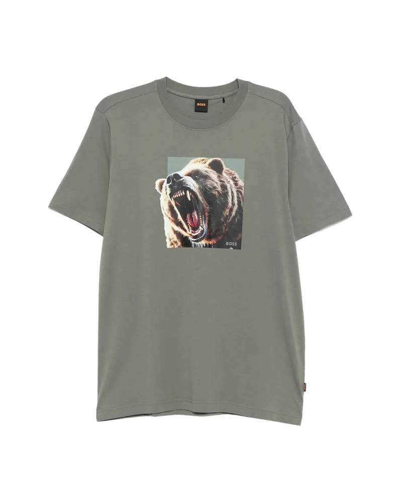 HUGO BOSS Dobermann Bear-graphic T-shirt Green