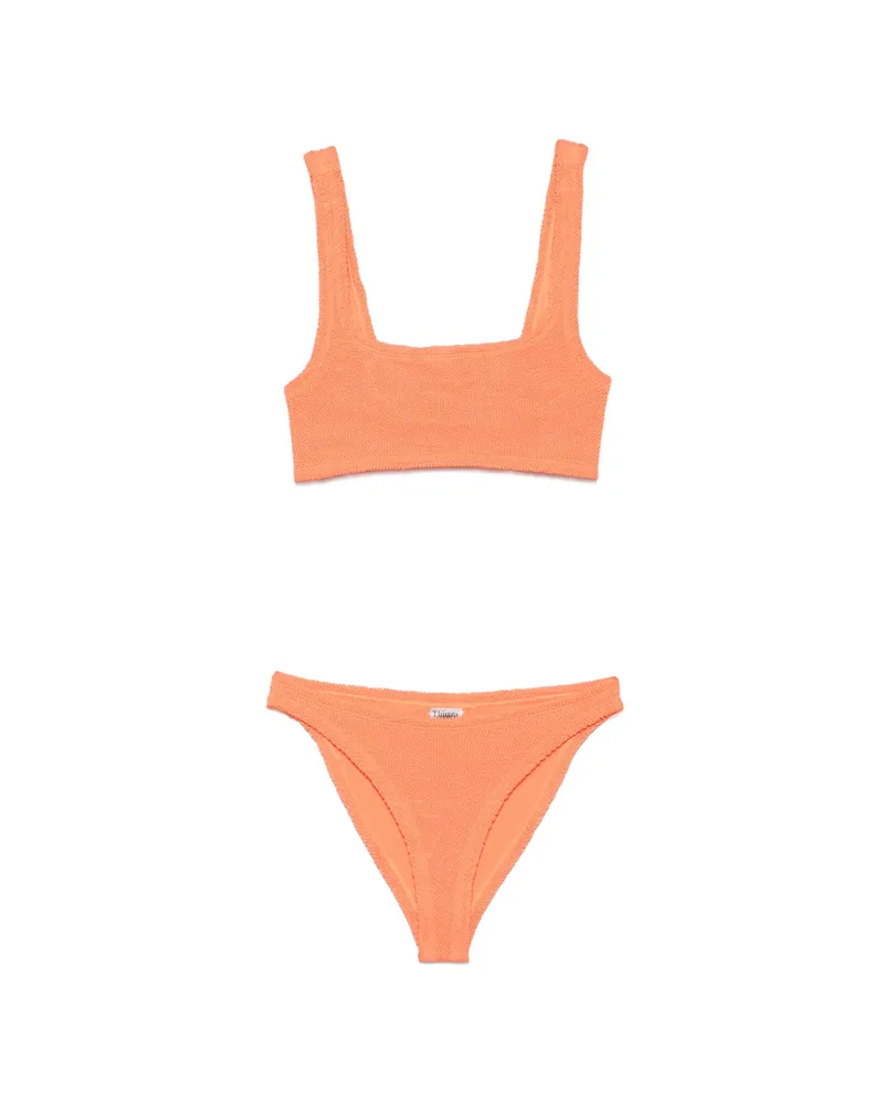 Hunza G Xandra Crinkle-effect Bikini Orange