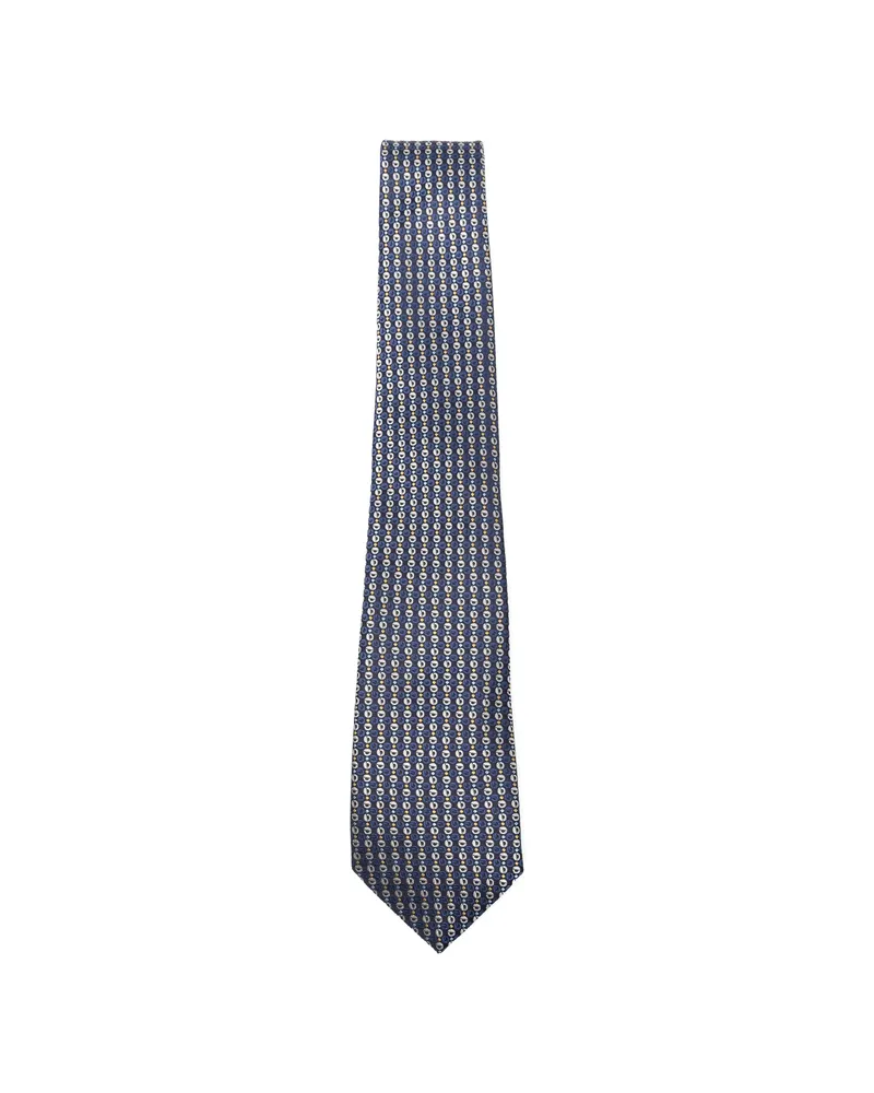 Canali Circular-pattern Tie Blue