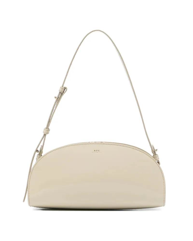 A.P.C. A. p.c. Adjustable-strap Half-moon Shoulder Bag Neutrals