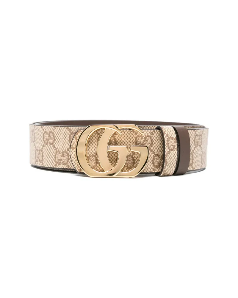 Gucci Marmont GG Supreme Belt Neutrals