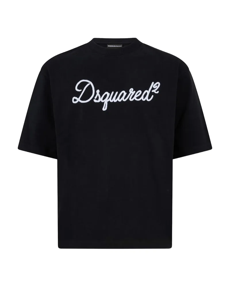 Dsquared2 Logo-embroidered T-shirt Black