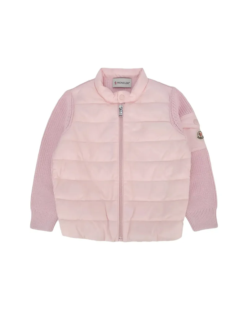 Moncler Logo-patch Padded Jacket Pink