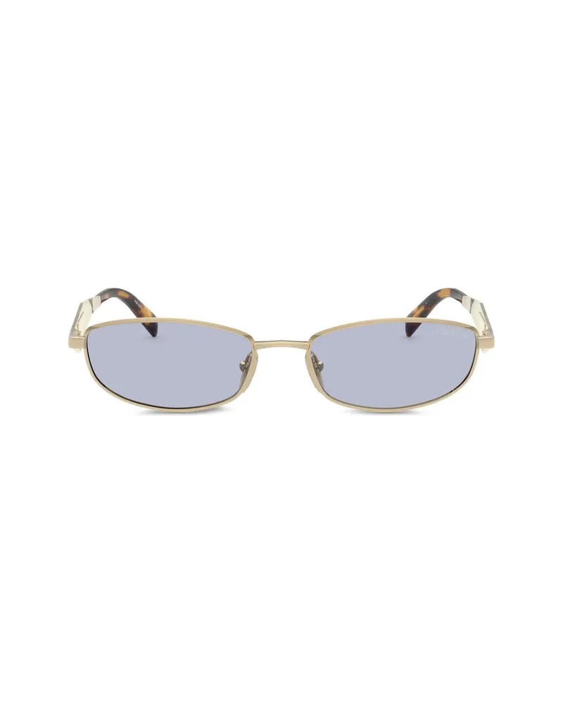 Prada Logo-plaque Sunglasses Gold