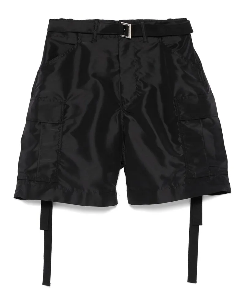 Sacai Belted Shorts Black