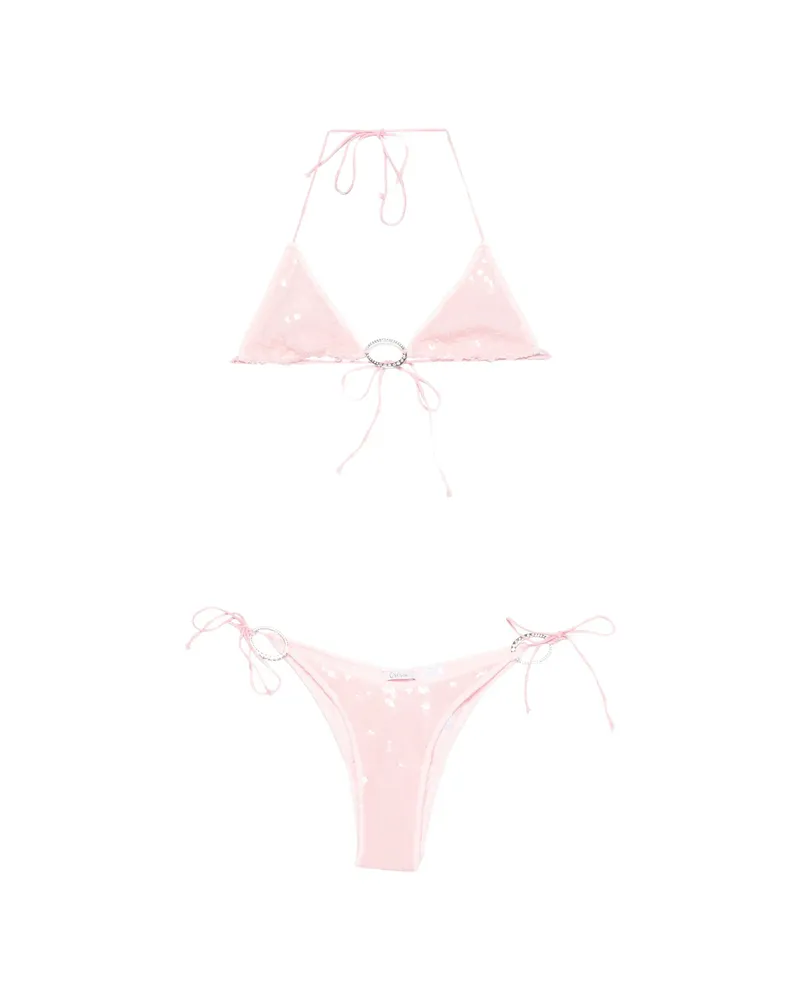 Oséree Sequin-embellishment Bikini Pink