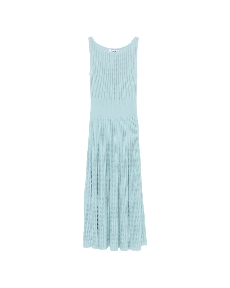 Antonino Valenti Isabela Ribbed-knit Sleeveless Midi Dress Blue