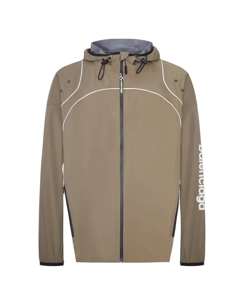 Balenciaga Piped Hooded Jacket Grey