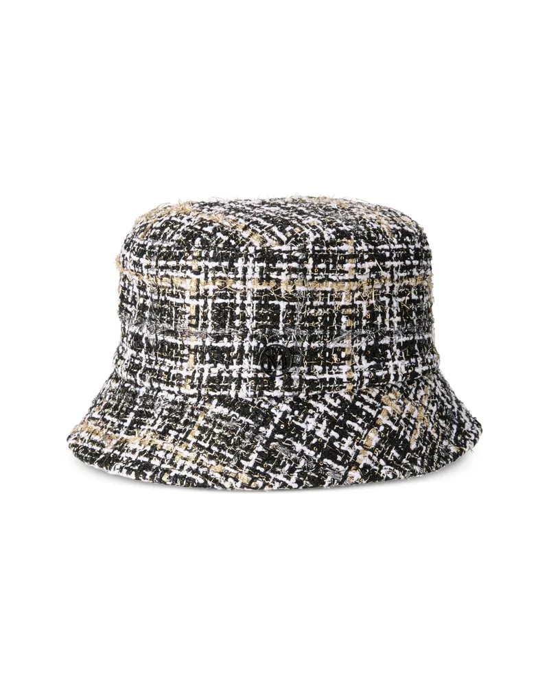 Maison Michel Tweed Bucket Hat Black