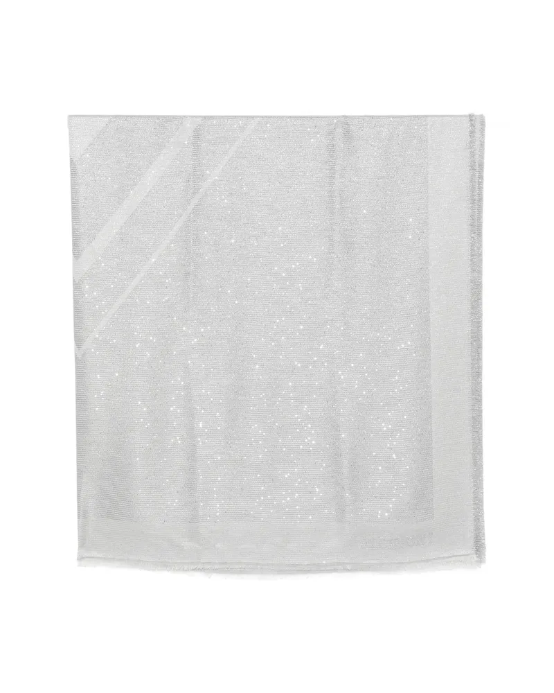 Missoni Sequin-embellished Frayed Scarf Silver