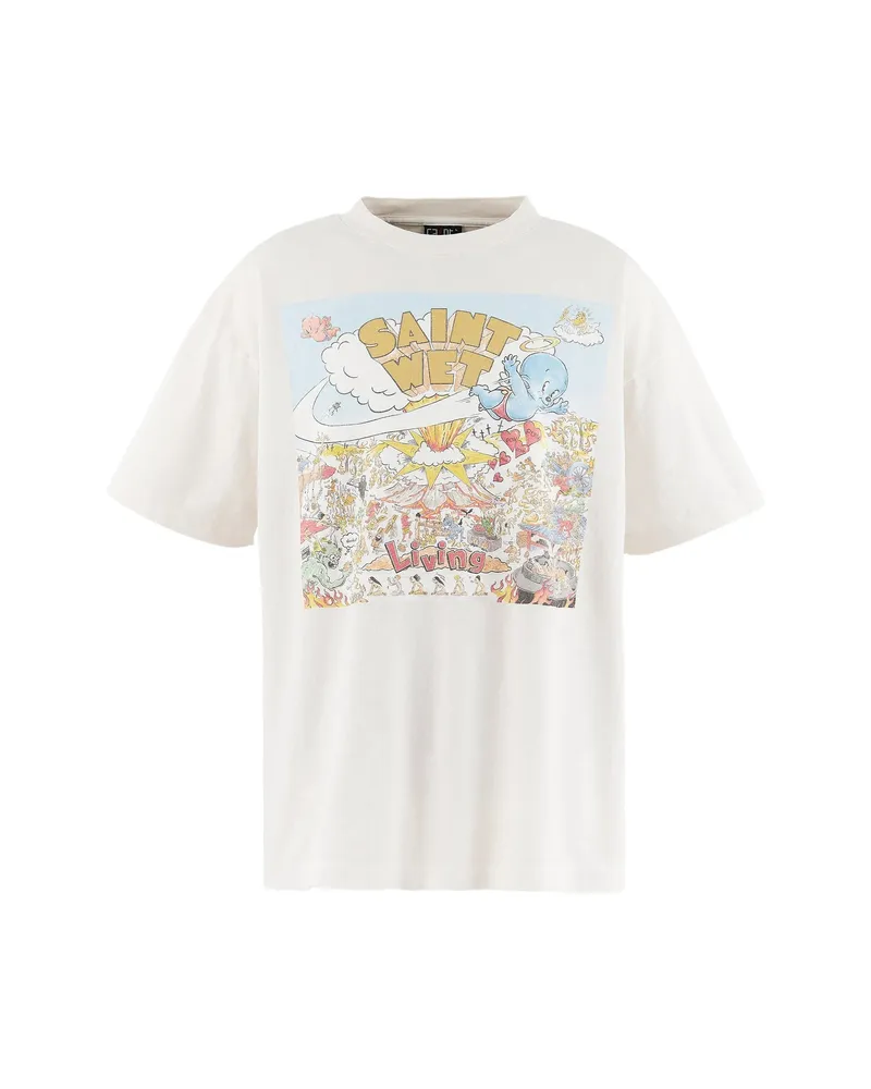 SAINT MXXXXXX Graphic-print T-shirt White