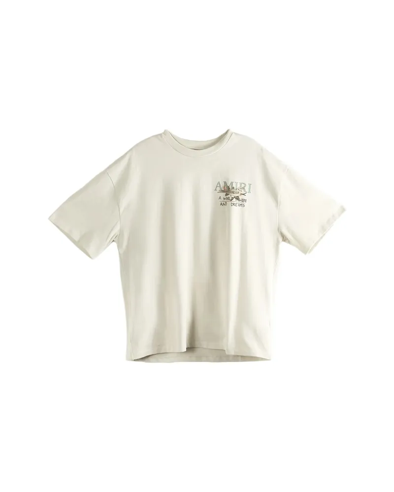 Amiri Print-detail T-shirt Neutrals