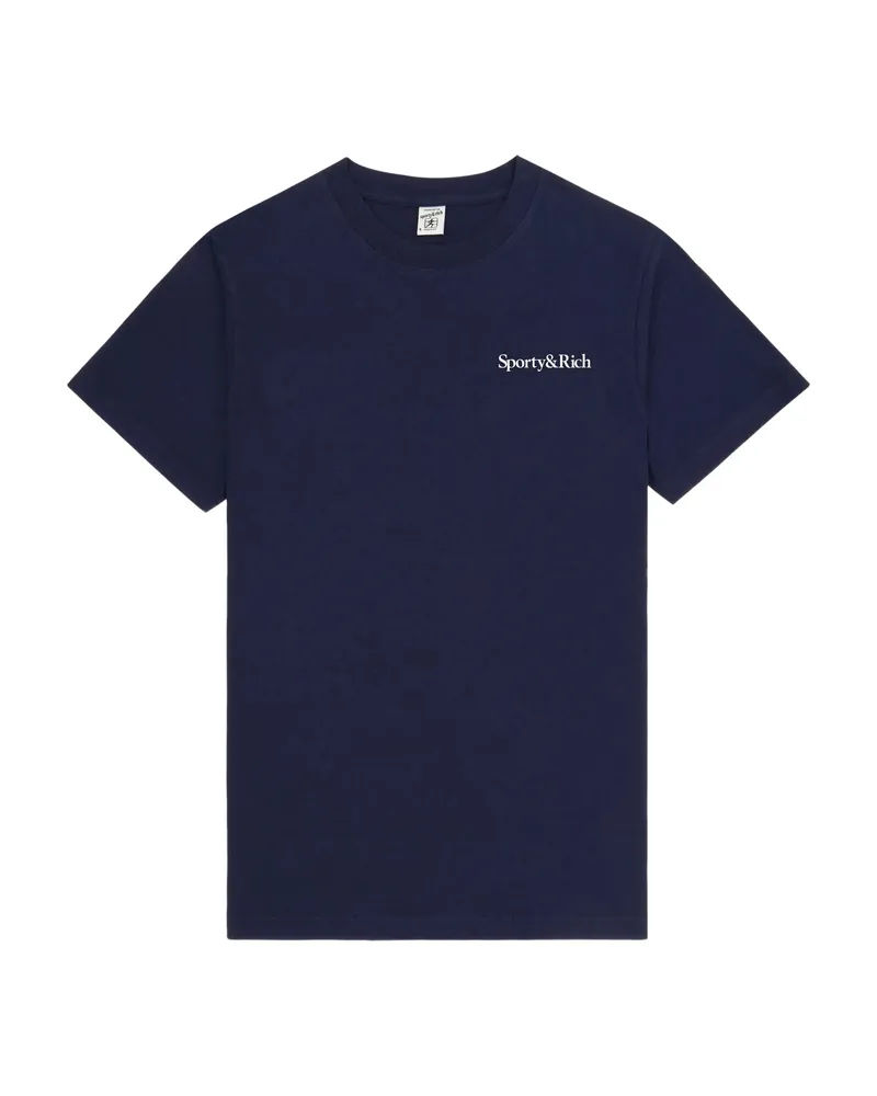 SPORTY & RICH Logo-print T-shirt Blue