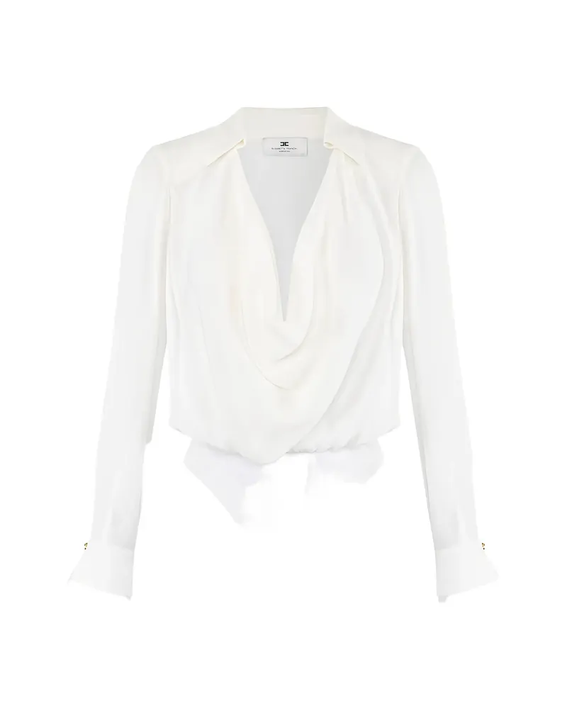 Elisabetta Franchi Cowl-neck Blouse White