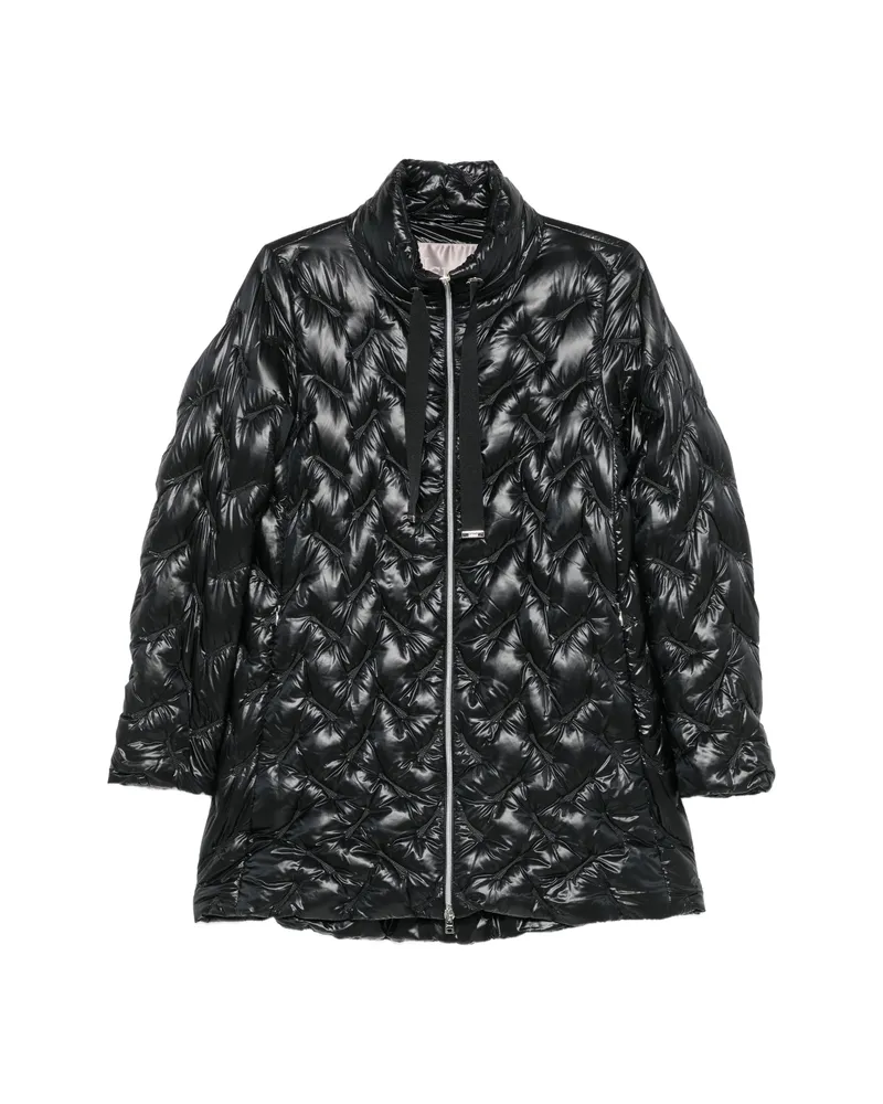 Herno Quilted High-neck Coat Black