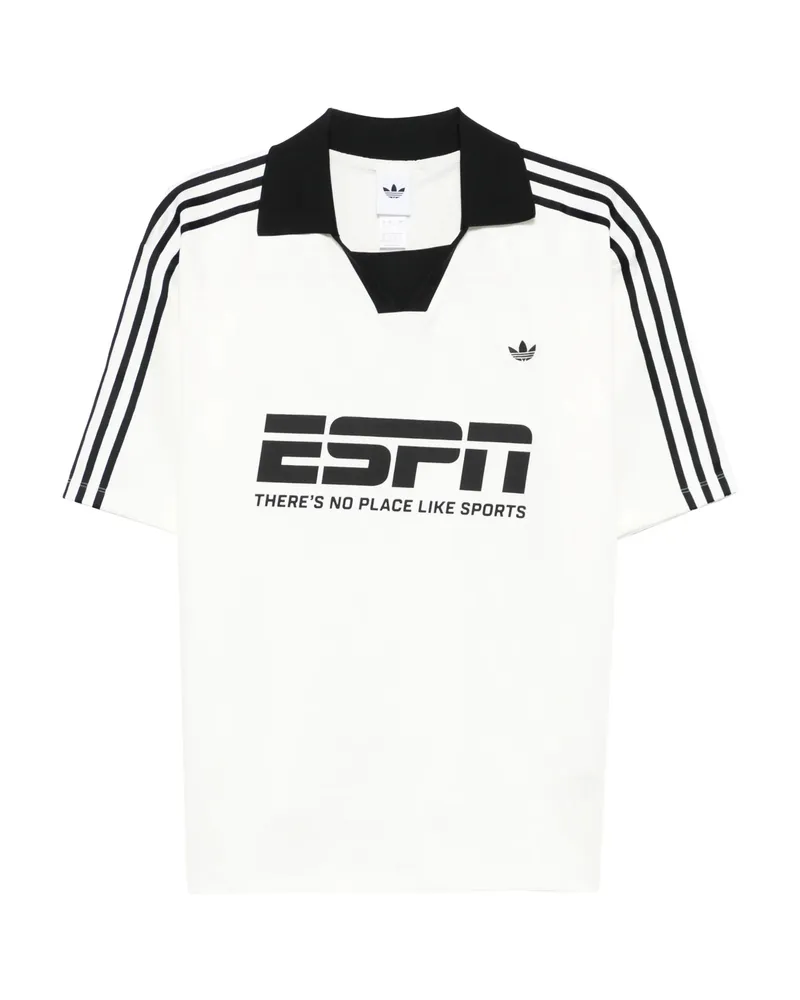 adidas Stripe Collared T-shirt White