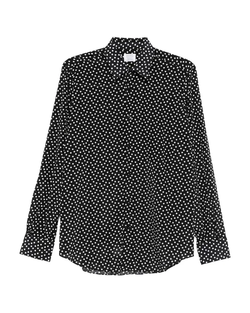 MAZZARELLI Polka-dot Long-sleeve Shirt Black